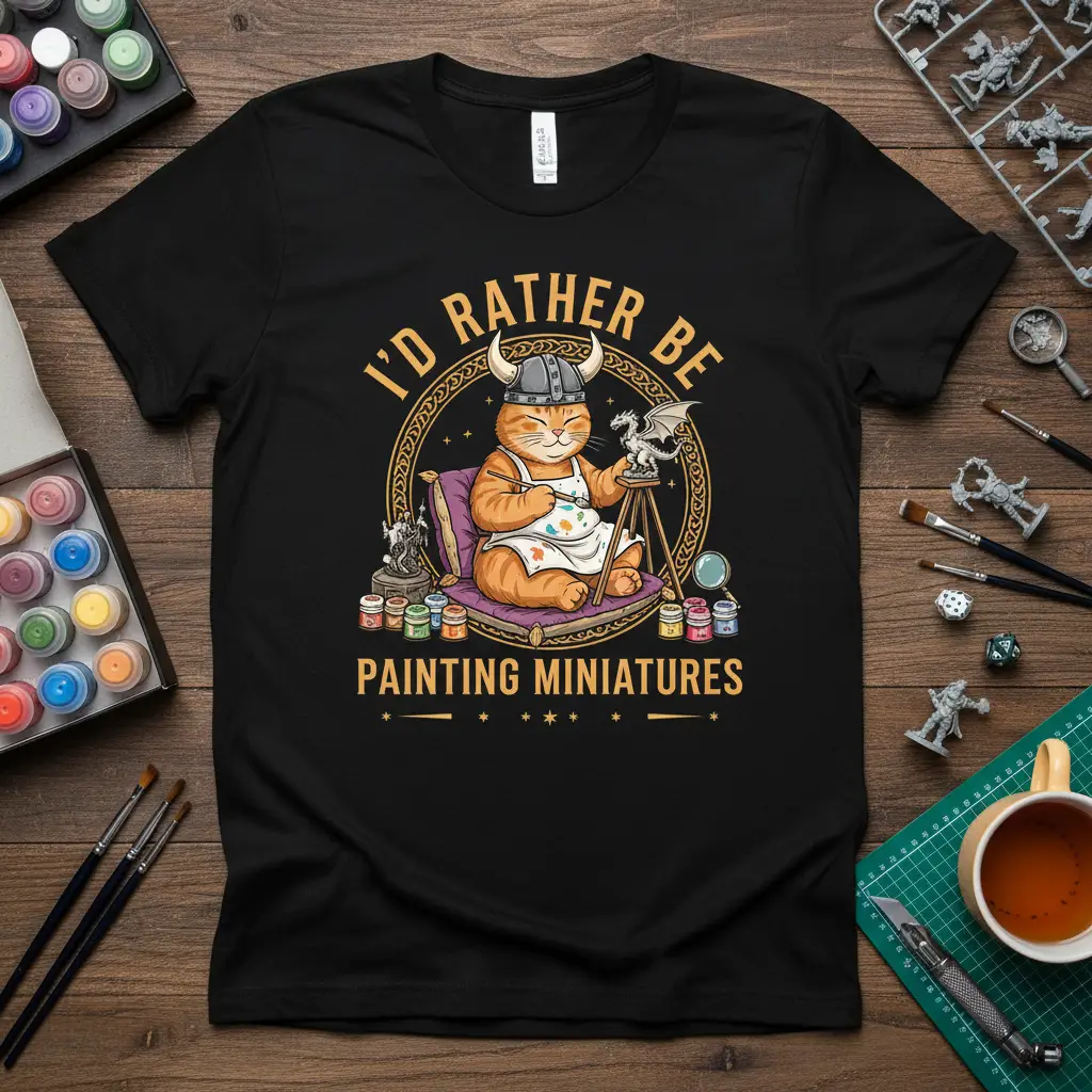 I’d Rather Be Painting Miniatures T-Shirt for Hobbyists