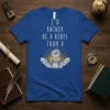 T-shirt with white text "I'd Rather Be A Rebel Than A" above a graphic of a fist breaking chains through