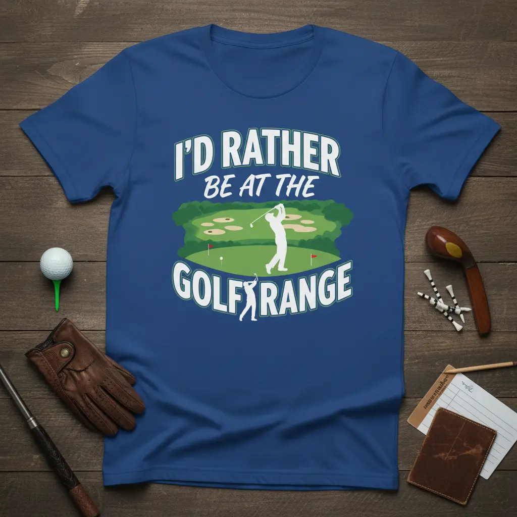 I’d Rather Be at the Golf Range T-Shirt Golfer Gift