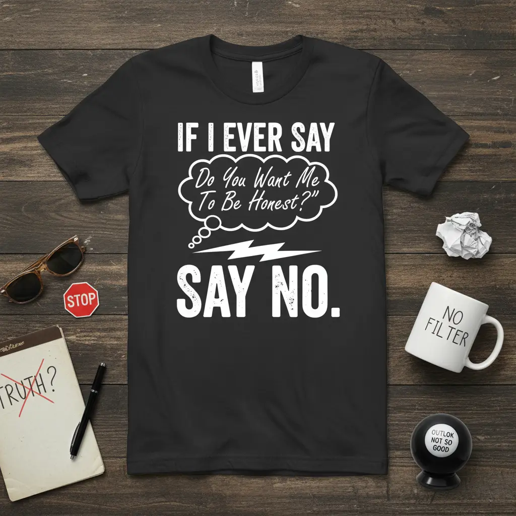 If I Ever Say Do You Want Me to Be Honest? Say No T-Shirt