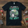 If I Were A Zombie I'd Eat You The Most Halloween t-shirt design with a zombie chef and cauldron