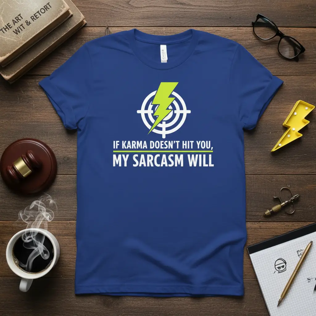 If Karma Doesn’t Hit You, My Sarcasm Will Funny Quote T-Shirt