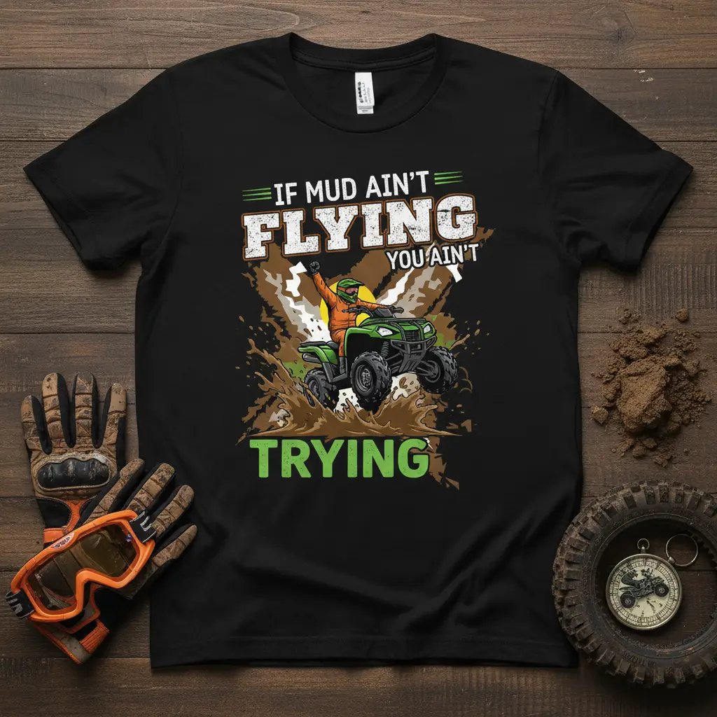If Mud Ain’t Flying You Ain’t Trying Atv Shirt Statement T-Shirt