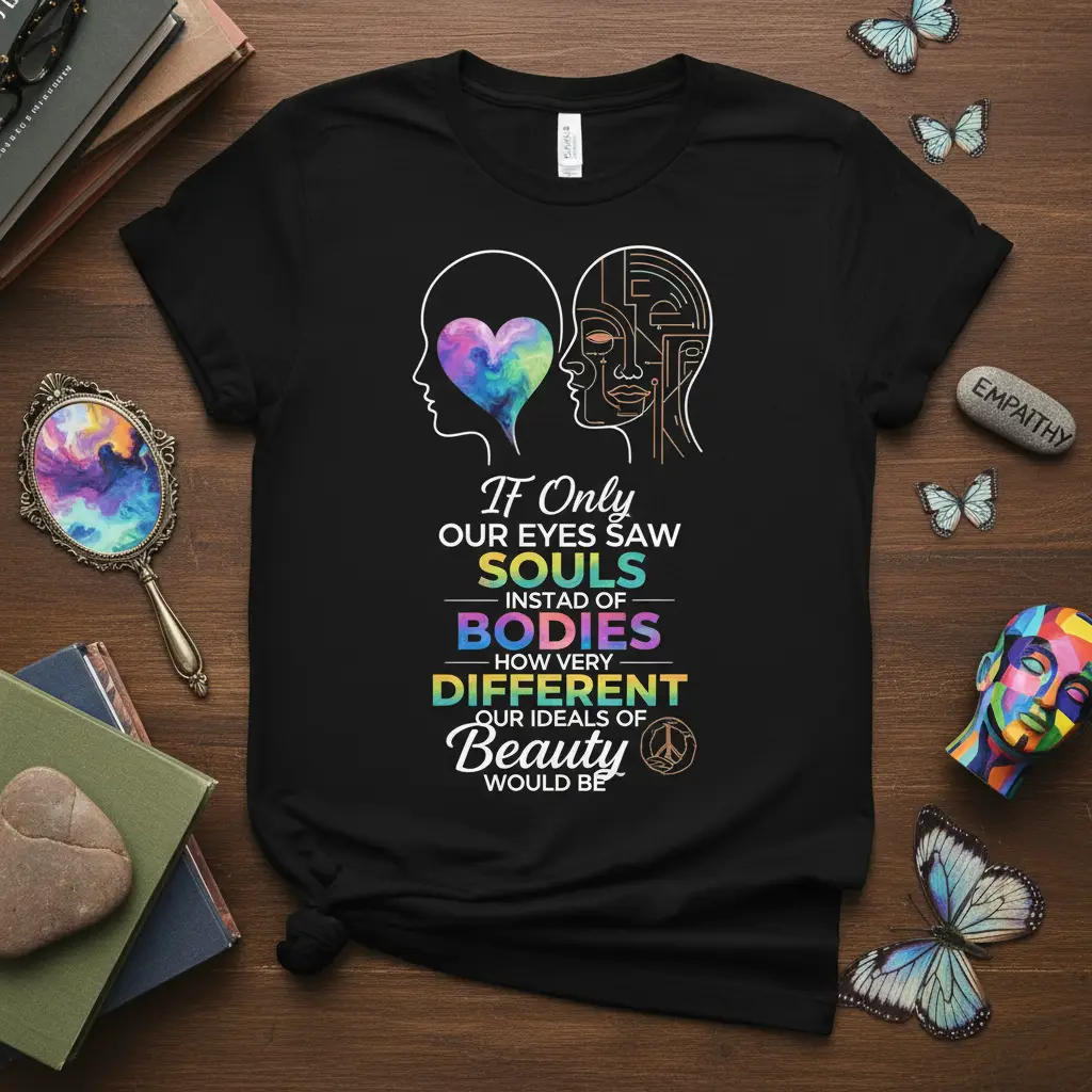 If Only Our Eyes Saw Souls T-Shirt Inner Beauty Quote Gift