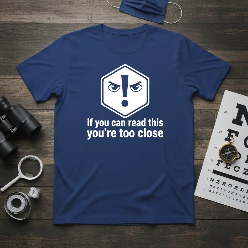 If You Can Read This You’re Too Close Funny Quote T-Shirt