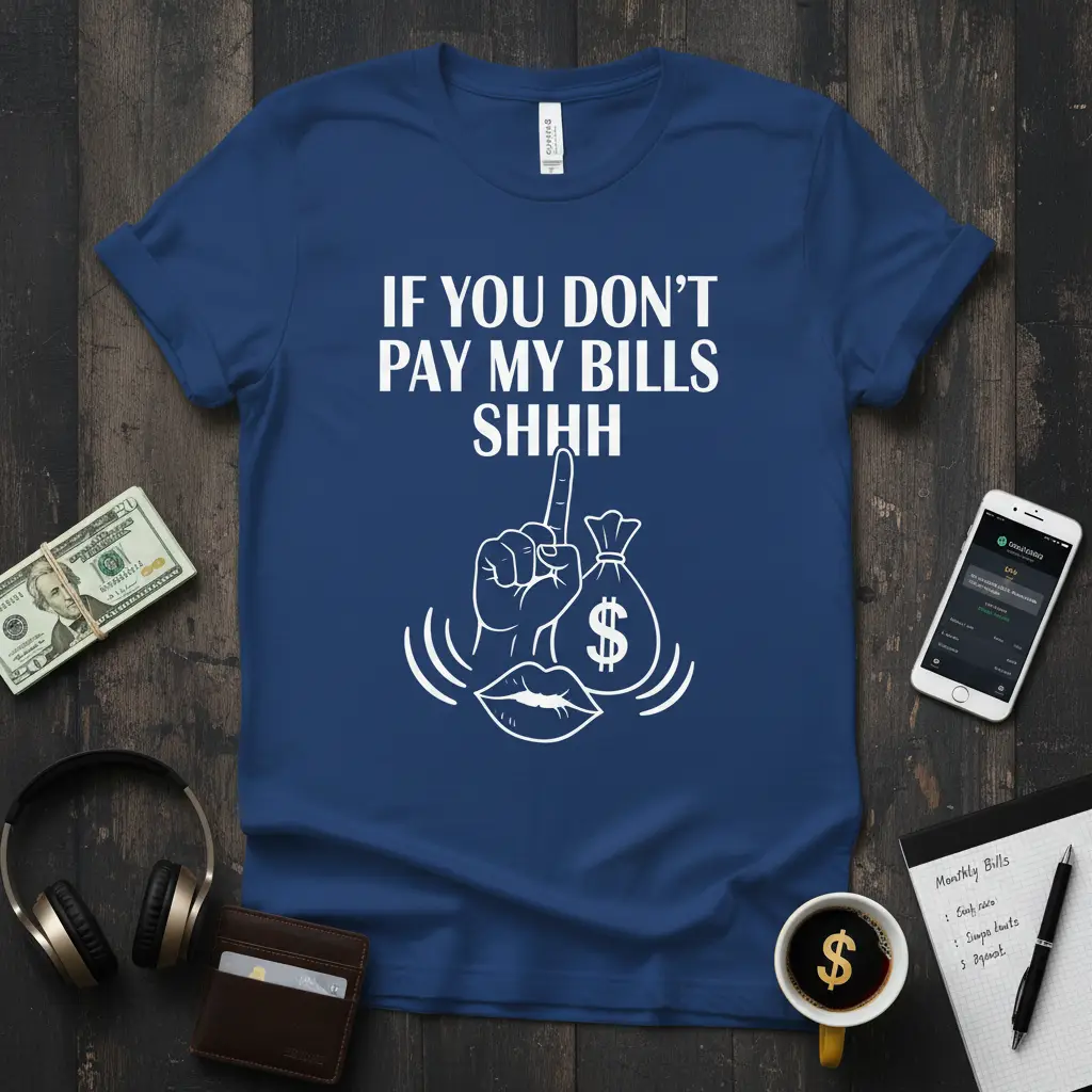 If You Don’t Pay My Bills Shhh Funny Money Tee