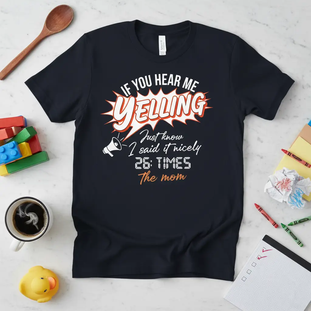If You Hear Me Yelling Mom T-Shirt Funny Mom Life Gift