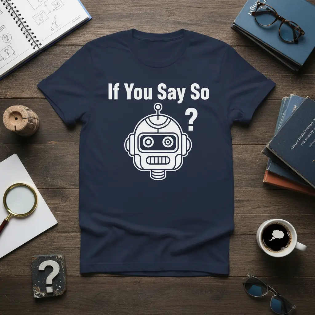 If You Say So? Robot Humor T-Shirt Funny Tech Gift
