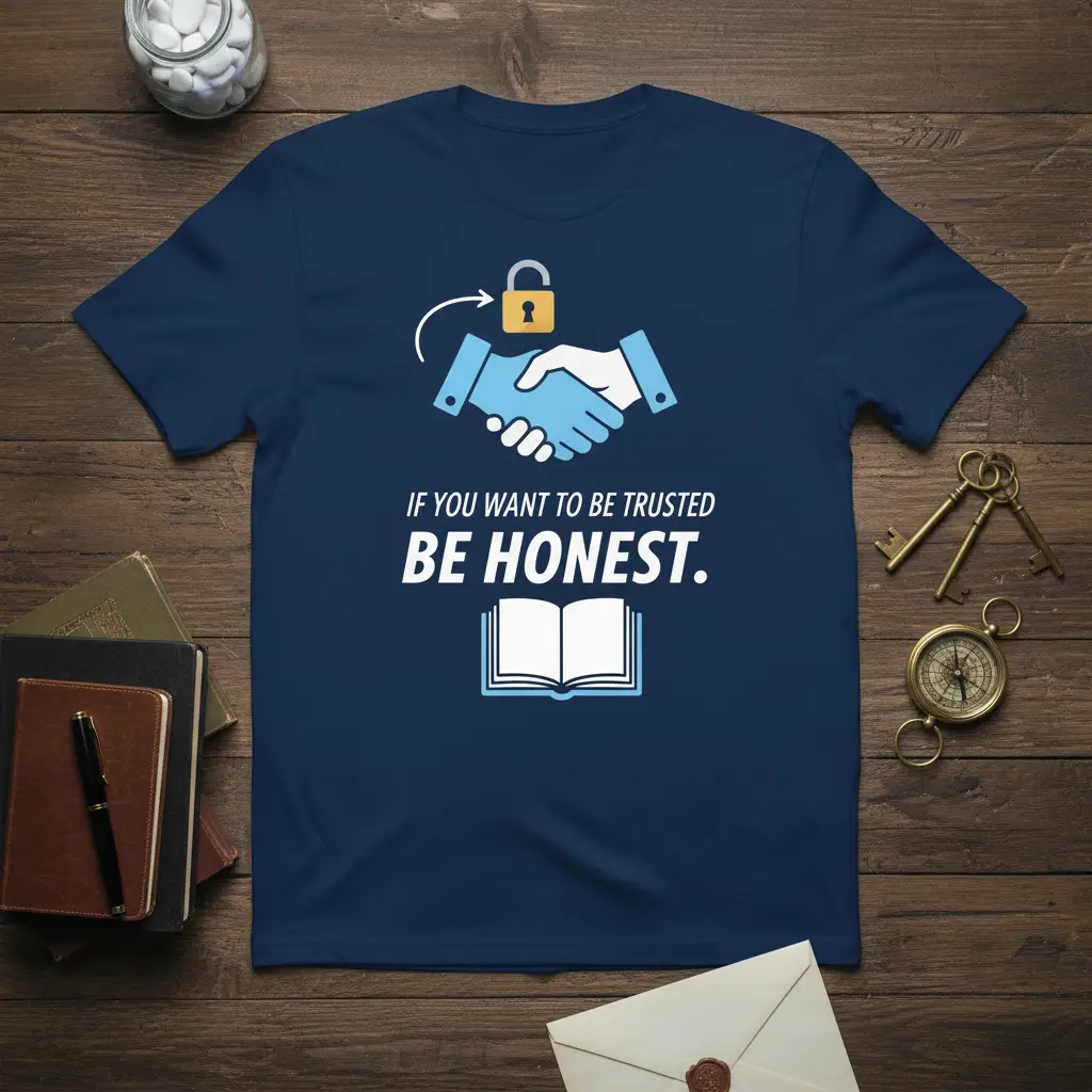If You Want to Be Trusted Be Honest. Quote T-Shirt