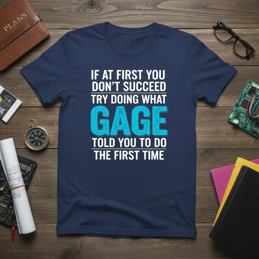If at First You Don’t Succeed Gage Quote T-Shirt