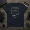 T-shirt with the quote "I'll Stop Wearing Black When They Make A Darker Color" and a planetary graphic