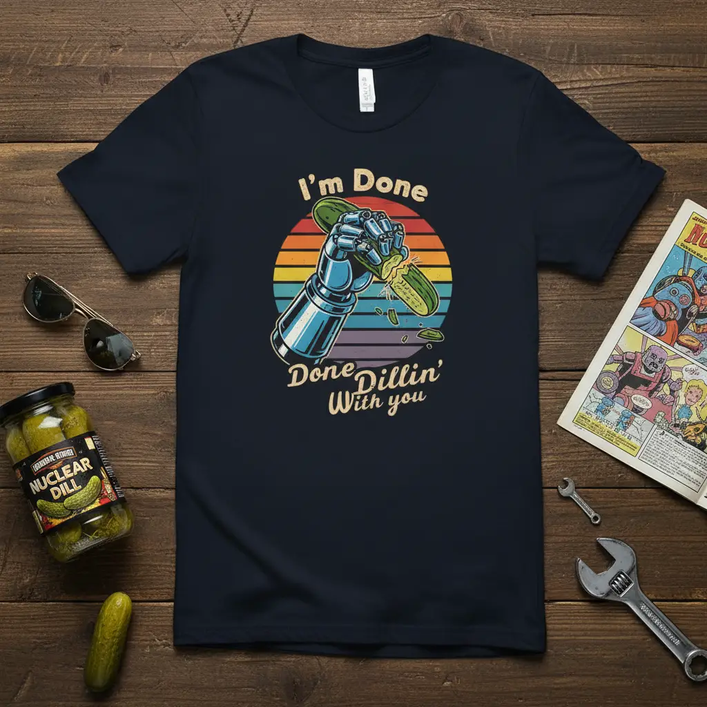 I’m Done Done Dillin’ With You T-Shirt Funny Pickle Pun