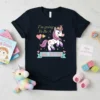 I'm Going To Be A Big Sister unicorn t-shirt with pink balloons and stars graphic