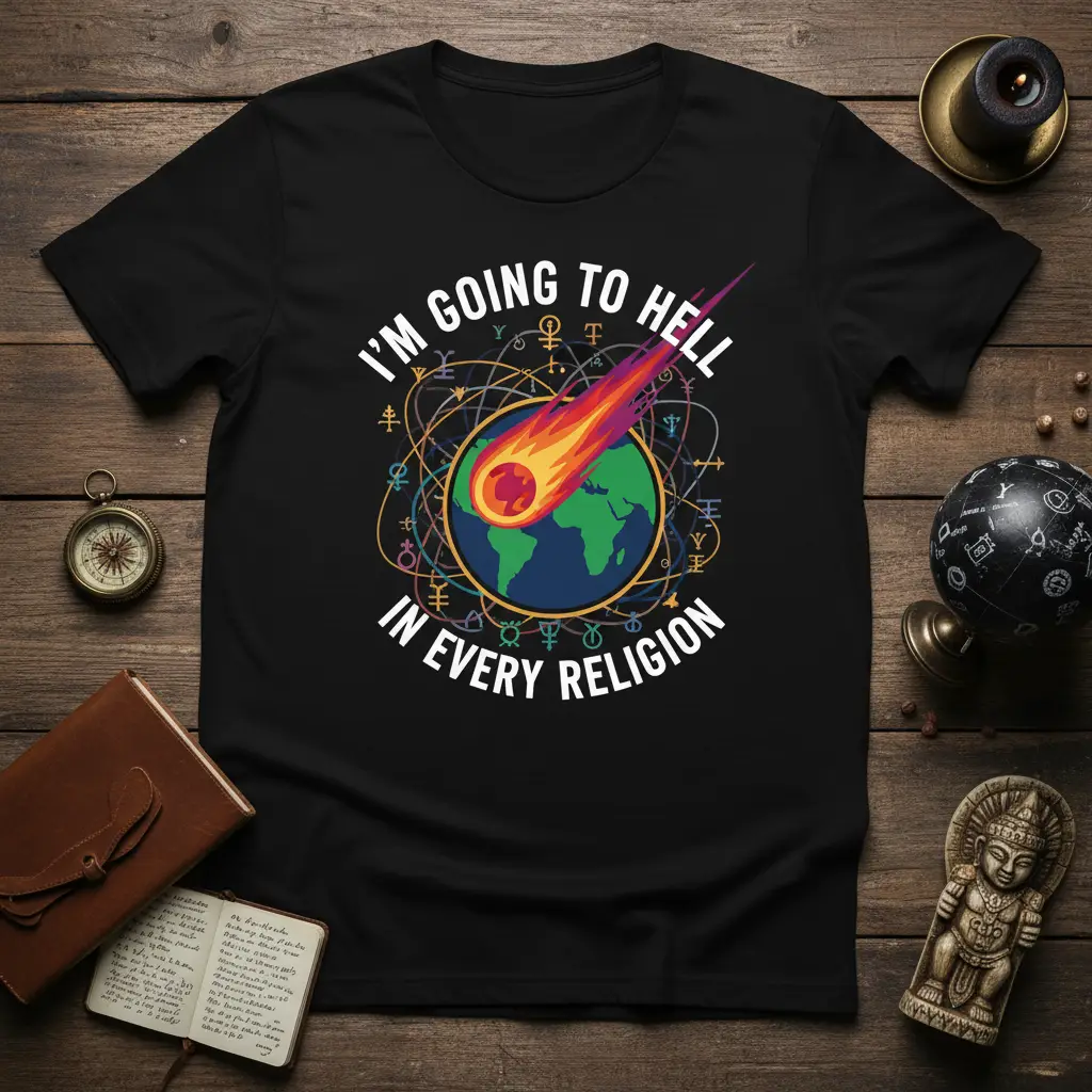 I’m Going to Hell in Every Religion T-Shirt Funny Quote