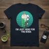 I'm Just Here For The Boba t-shirt design with a panda hugging a bubble tea cup