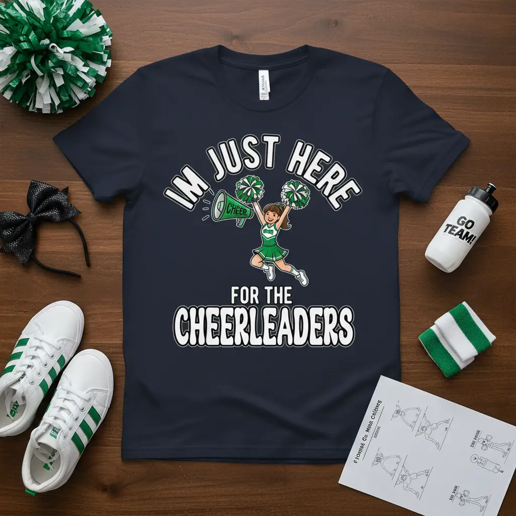 I’m Just Here for the Cheerleaders T-Shirt Fan Gift