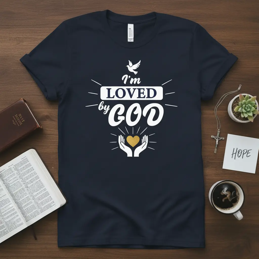 I’m Loved by God Christian T-Shirt Faith Apparel Gift