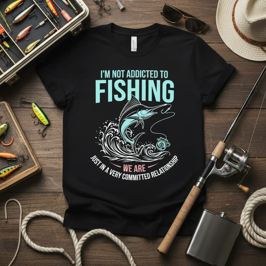 I’m Not Addicted to Fishing Committed Relationship Tee