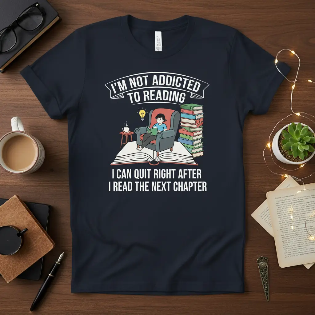 I’m Not Addicted to Reading Next Chapter T-Shirt Book Lover Gift