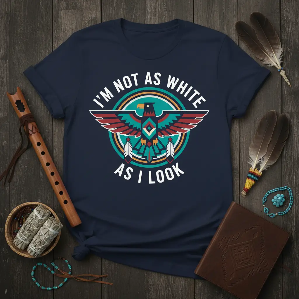 I’m Not As White As I Look T-Shirt Funny Statement