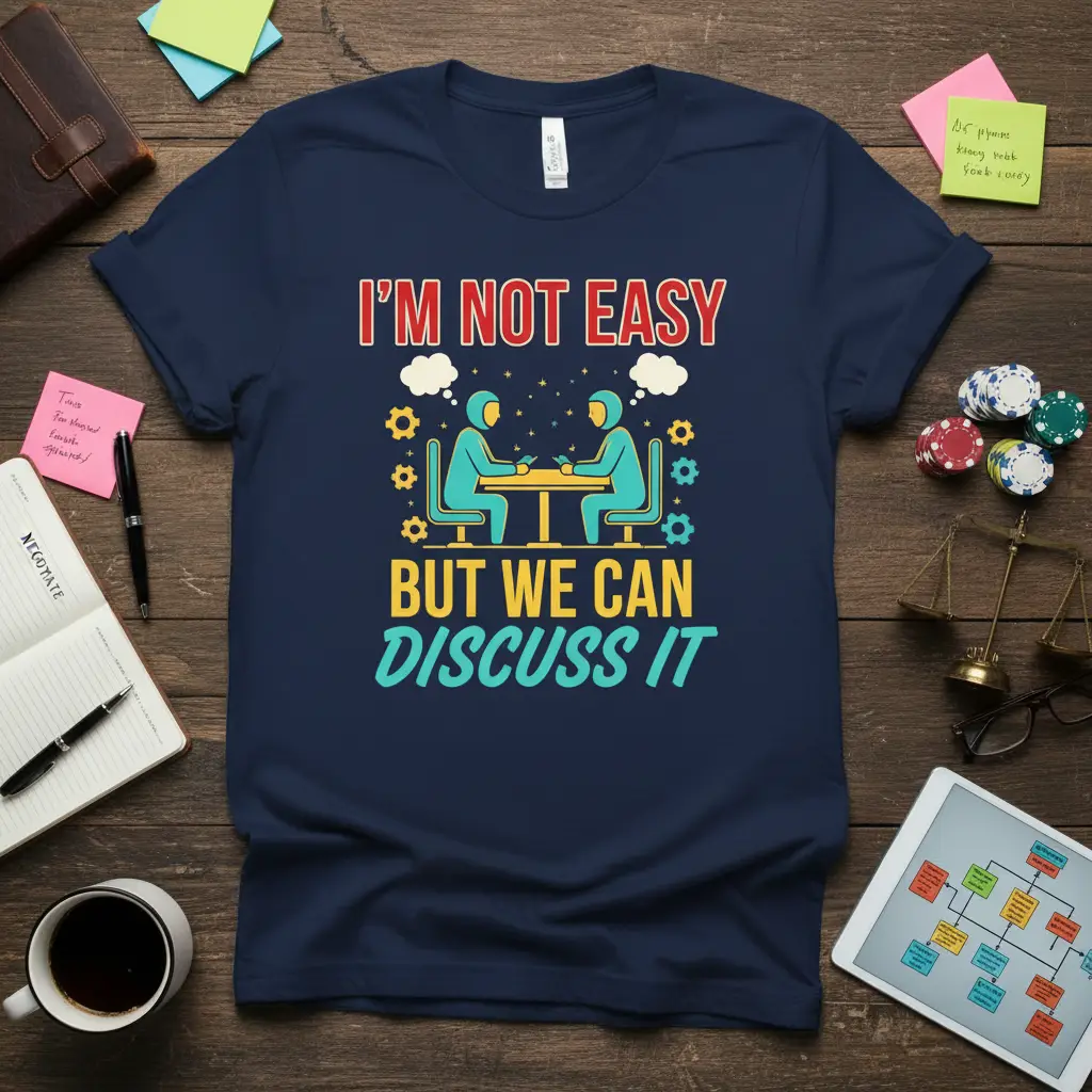 I’m Not Easy but We Can Discuss It Funny Quote Tee