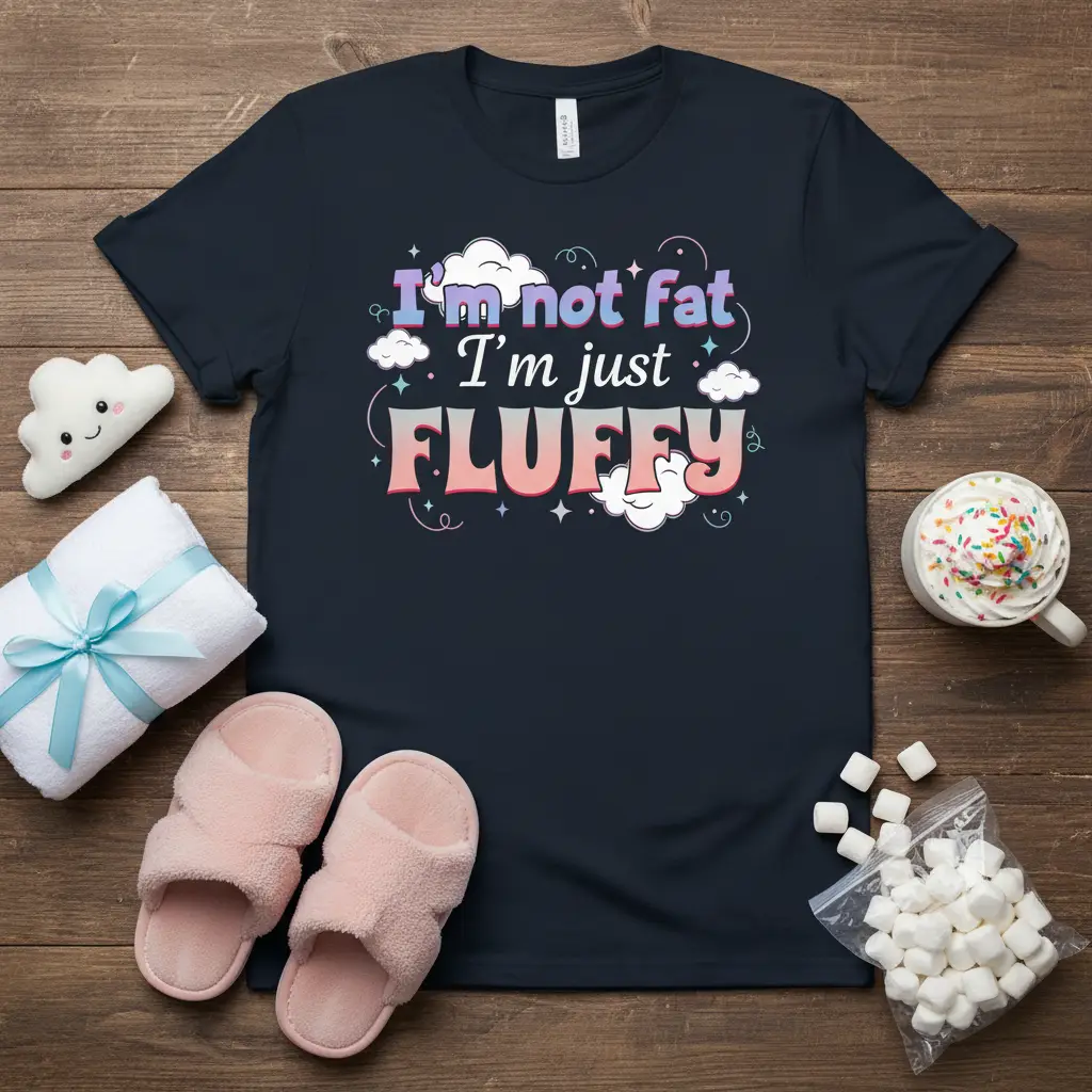 I’m Not Fat I’m Just Fluffy T-Shirt Funny Body Positive Gift