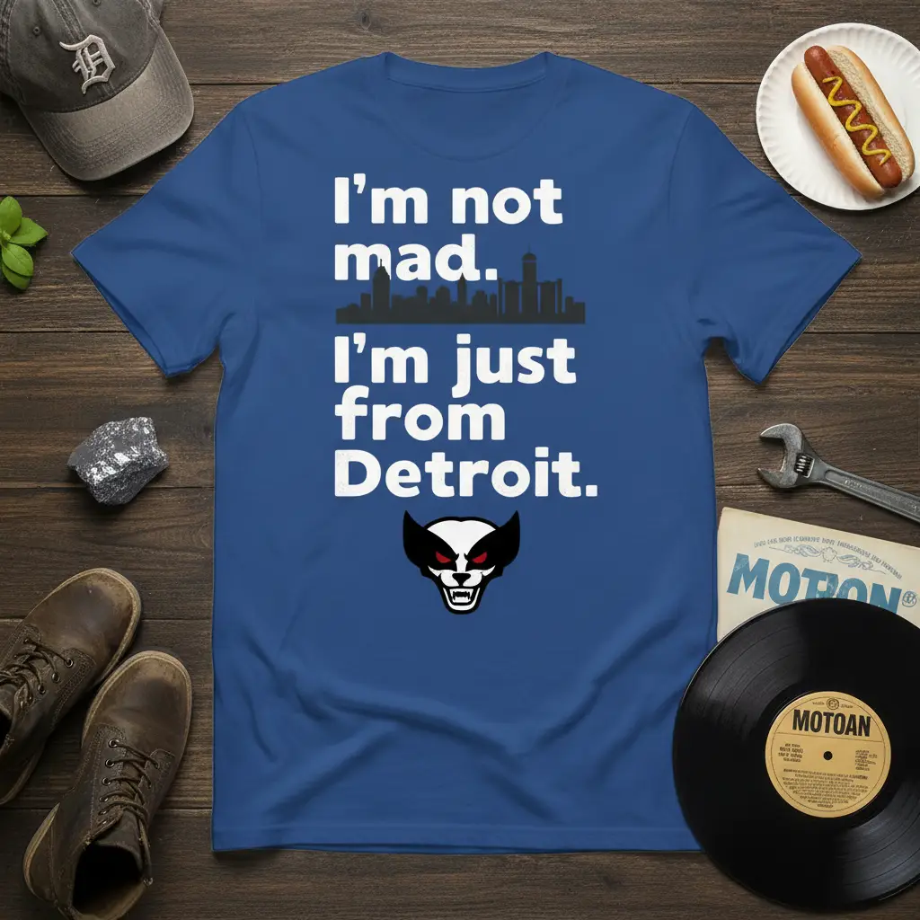 I’m Not Mad I’m Just From Detroit T-Shirt Pride Gift