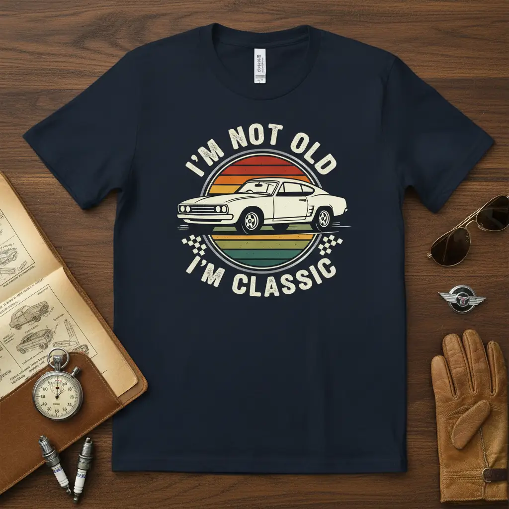 I’m Not Old I’m Classic Vintage Car T-Shirt Gift