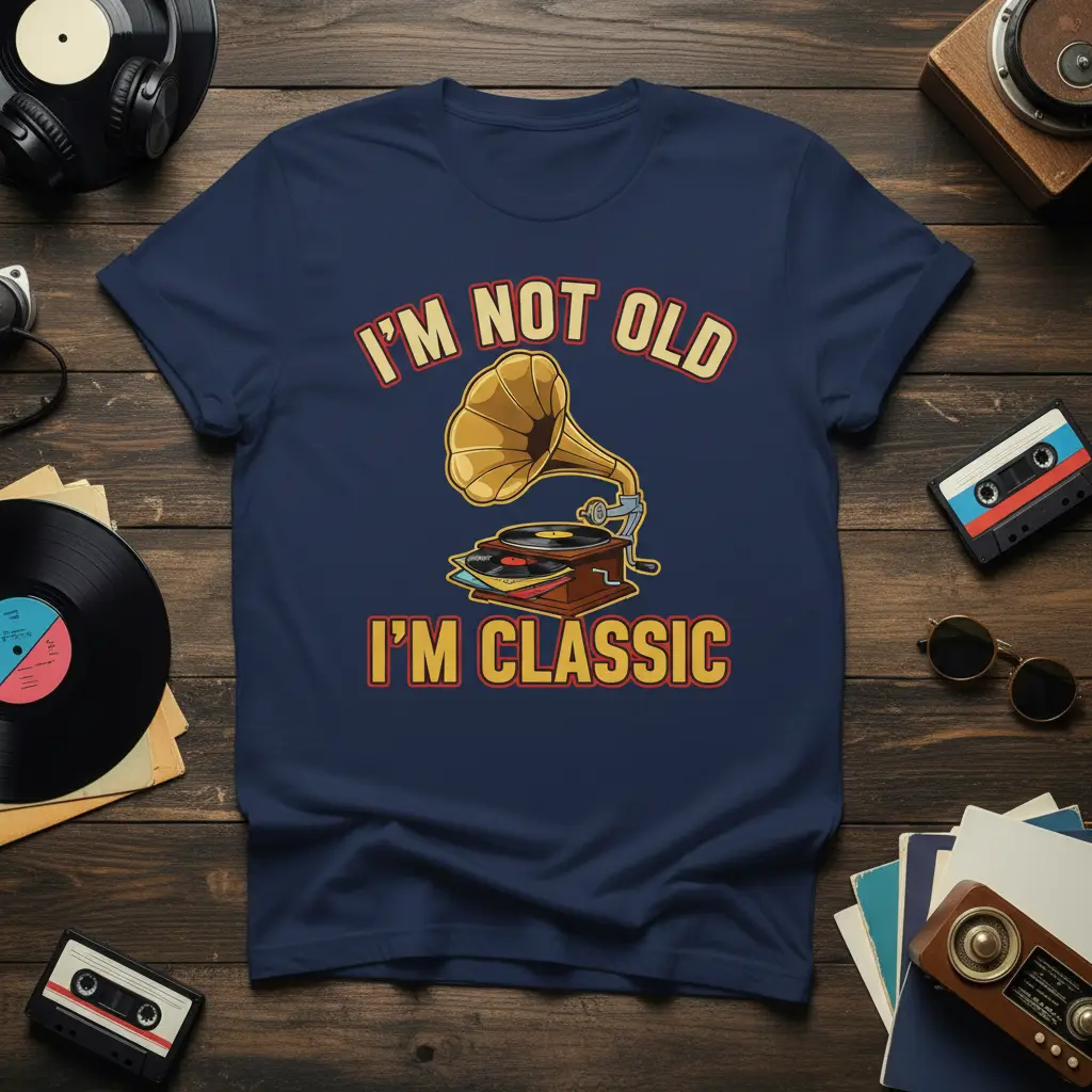 I’m Not Old I’m Classic Vintage Gramophone Tee