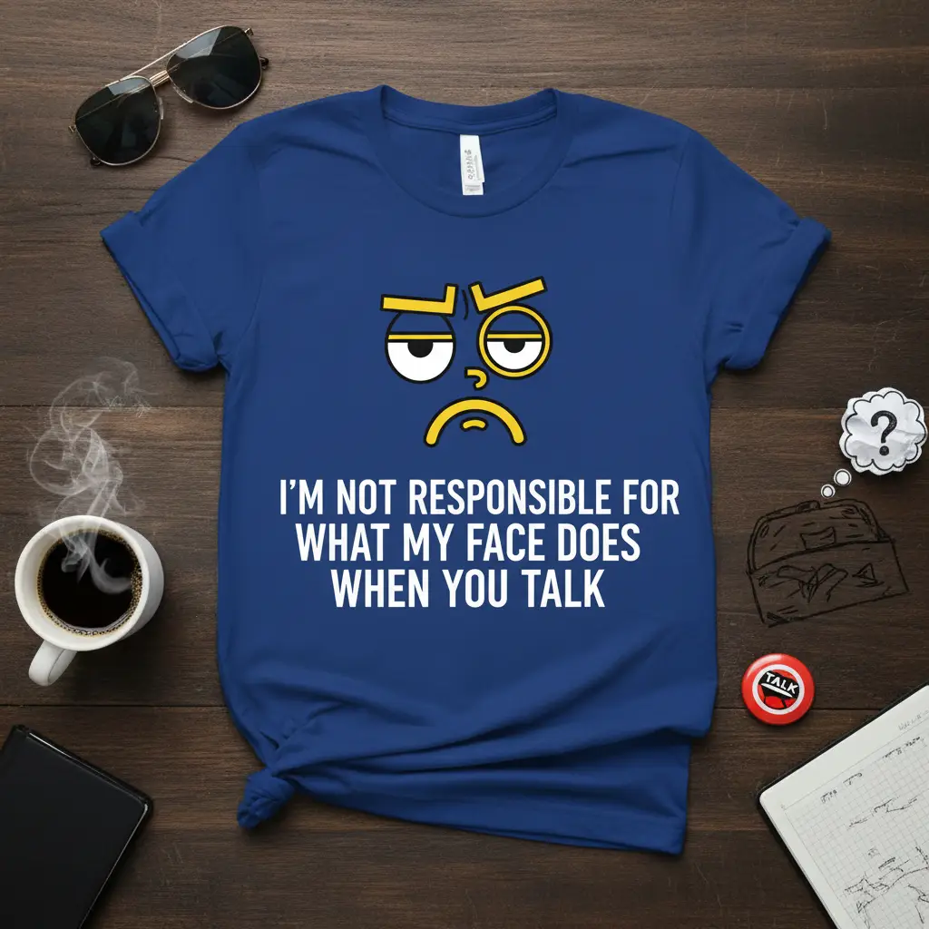 I’m Not Responsible for My Face T-Shirt Funny Quote