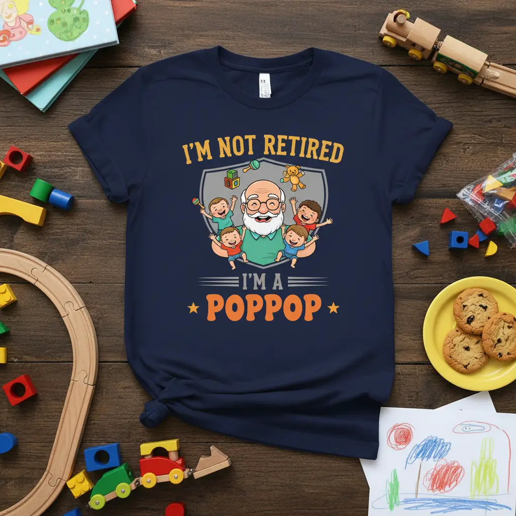 I’m Not Retired I’m a Poppop Grandpa T-Shirt
