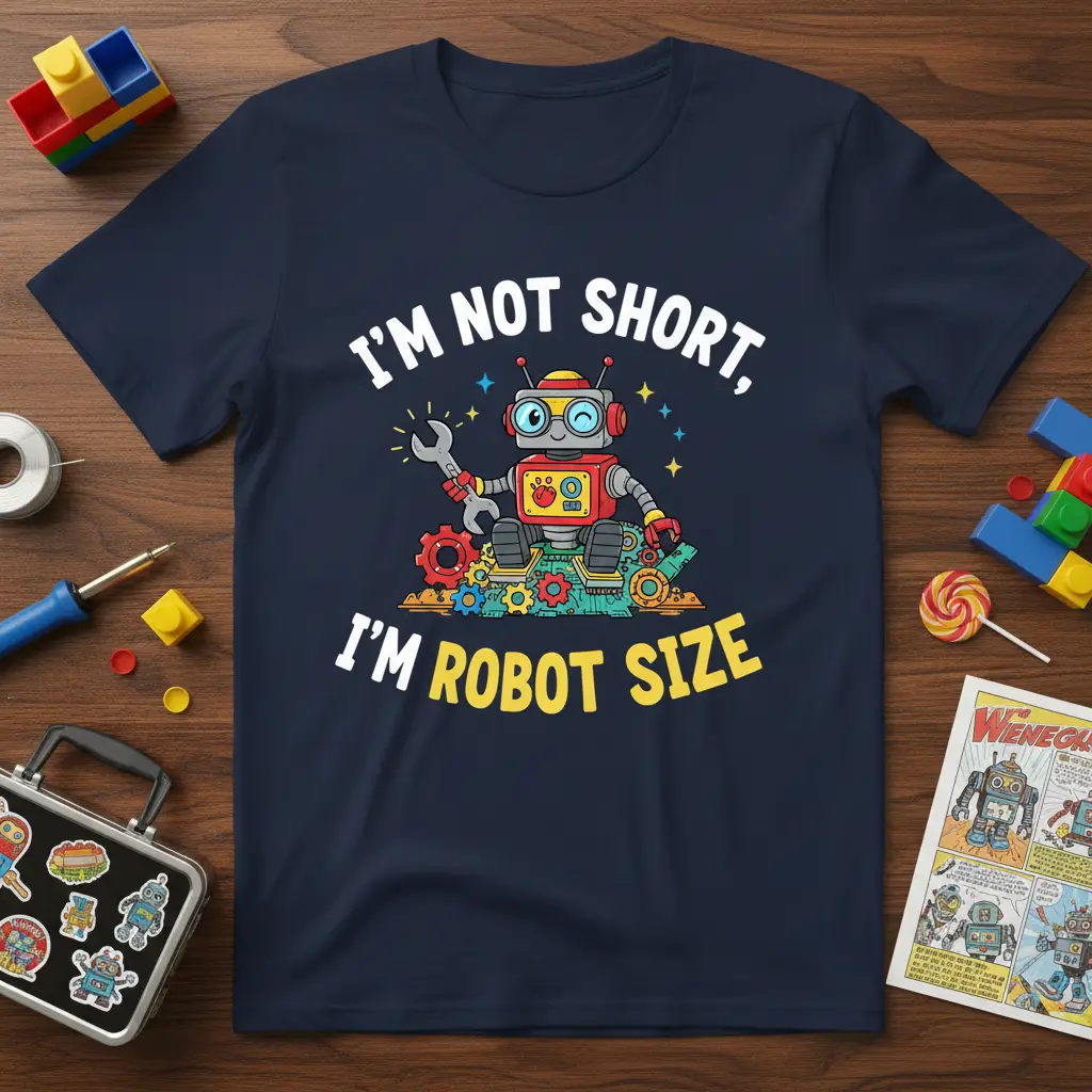 I’m Not Short, I’m Robot Size Funny Robot Tee