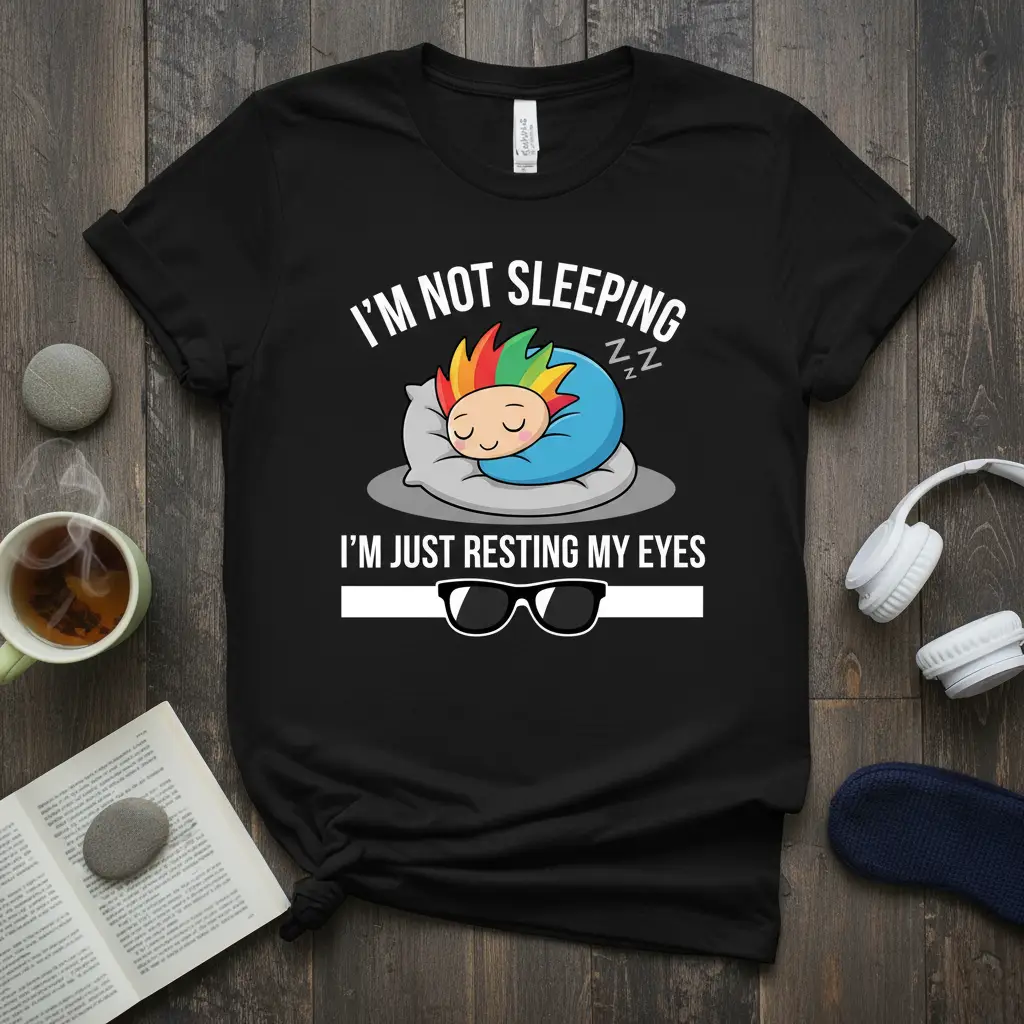 I’m Not Sleeping I’m Just Resting My Eyes Funny Tee