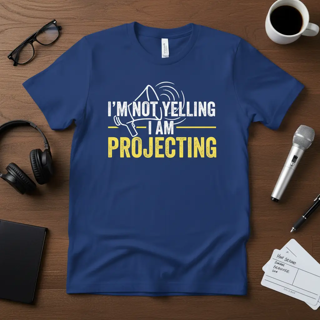 I’m Not Yelling I Am Projecting T-Shirt Funny Actor Gift