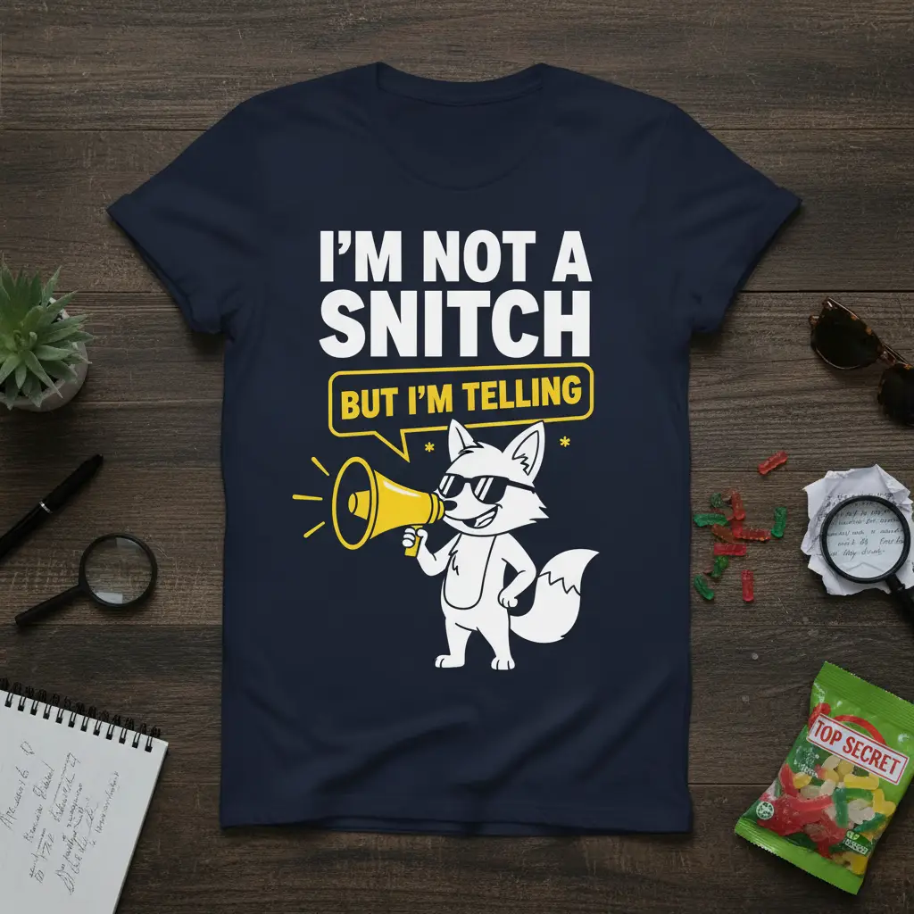 I’m Not a Snitch but I’m Telling Fox T-Shirt Funny Quote Gift