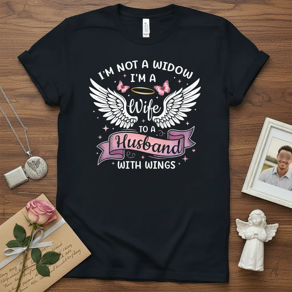 I’m Not a Widow I’m a Wife to a Husband T-Shirt