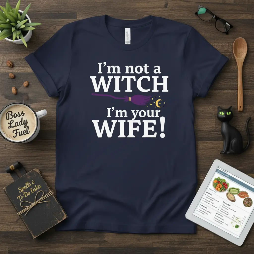 I’m Not a Witch I’m Your Wife Halloween T-Shirt