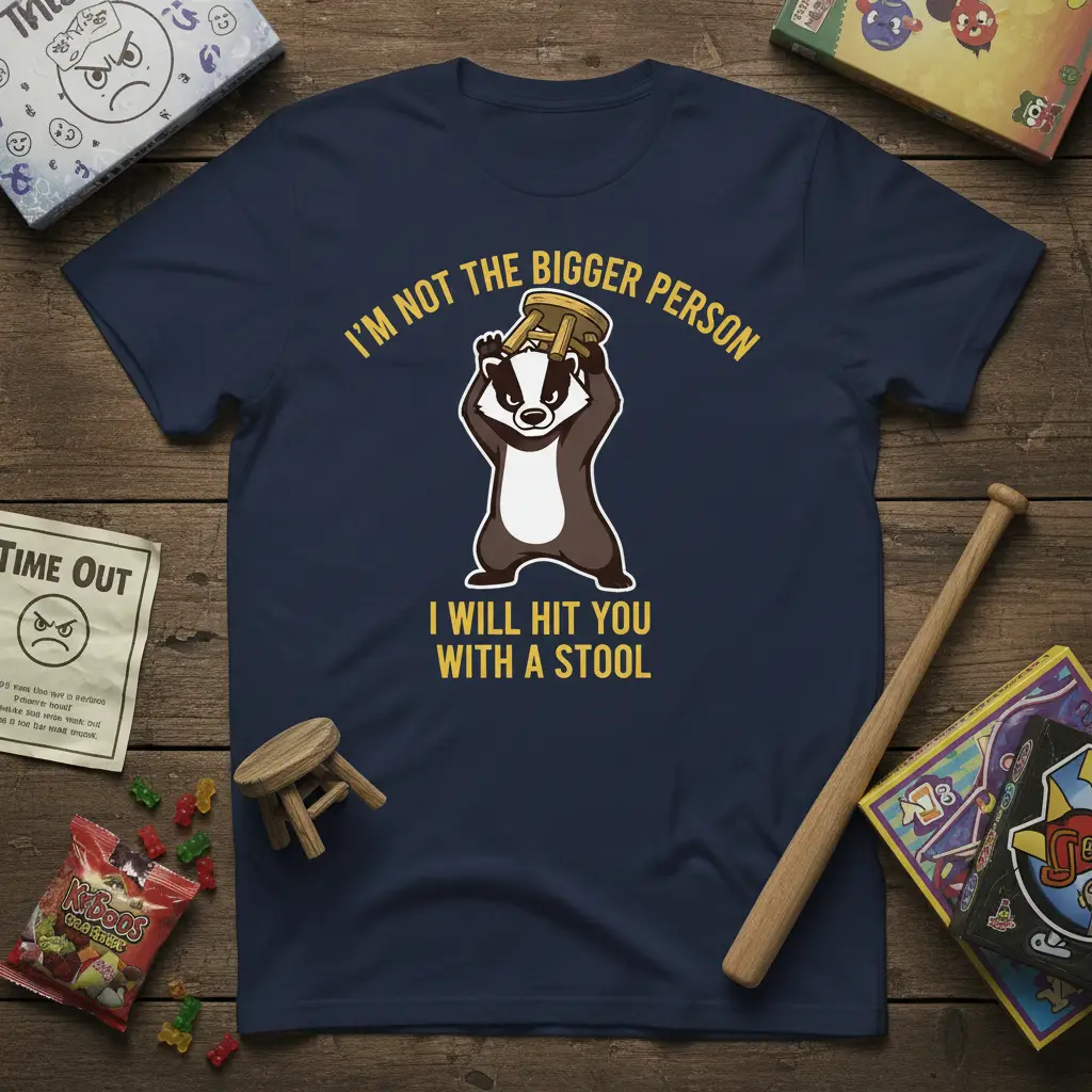 I’m Not the Bigger Person Badger Tee Funny Quote Gift