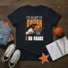 Black t-shirt with "I'm Ready to Crush 3rd Grade" text and a basketball dunk graphic