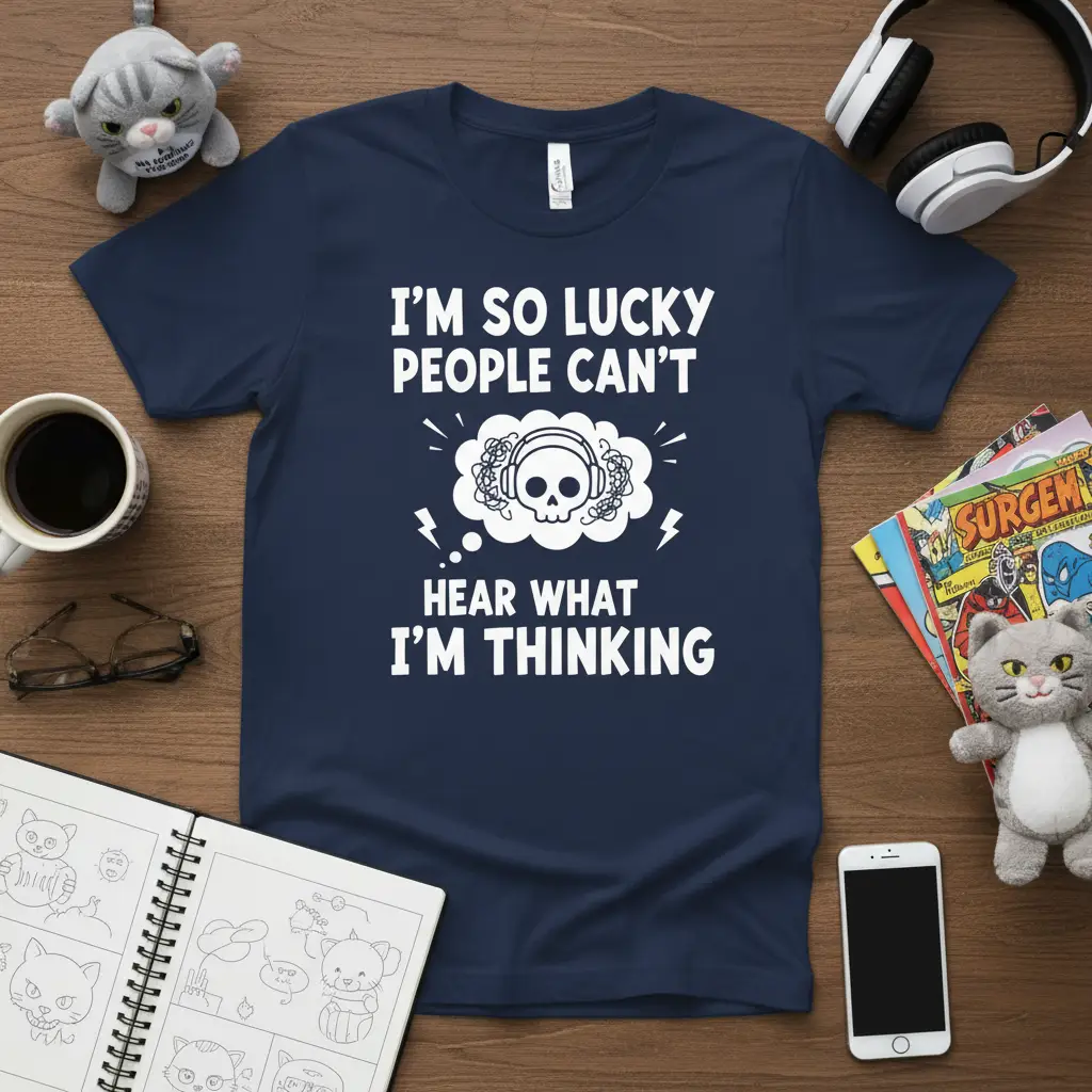 I’m So Lucky People Can’t Hear What I’m Thinking T-Shirt