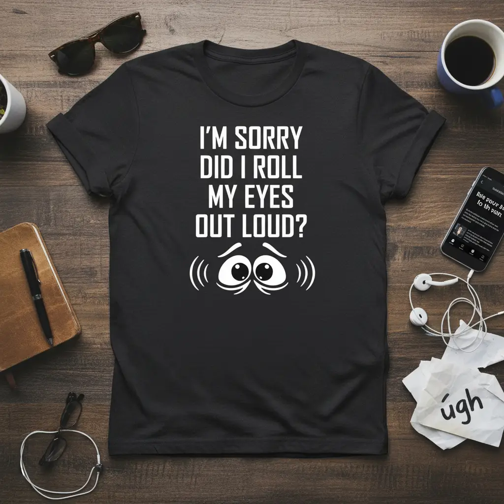I’m Sorry Did I Roll My Eyes Out Loud? Funny Sarcastic Tee