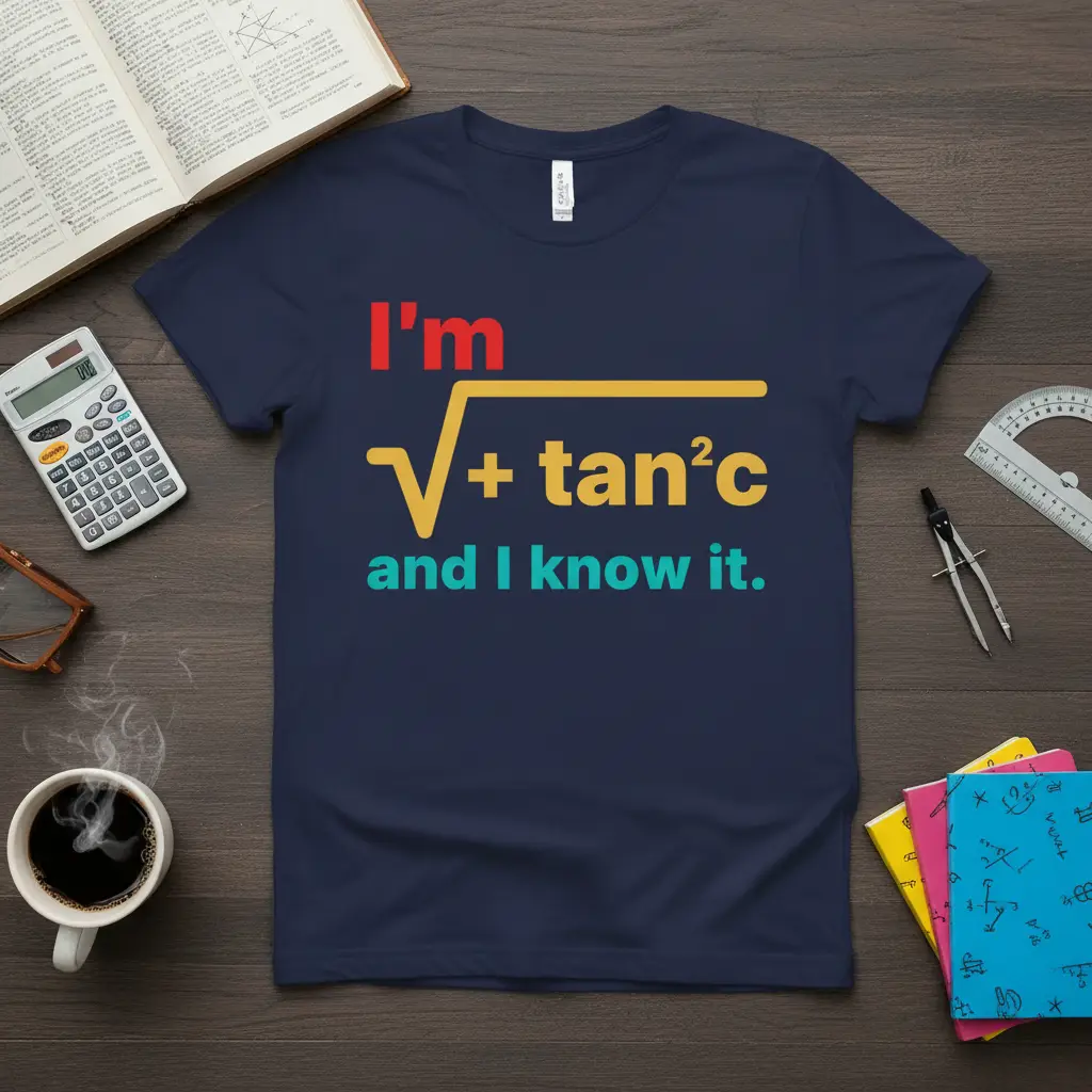 I’m Sqrt(v) + Tan²c and I Know It Math T-Shirt