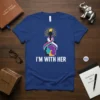 I'm With Her t-shirt featuring iconic imagery and text, symbolizing support for female empowerment and political causes