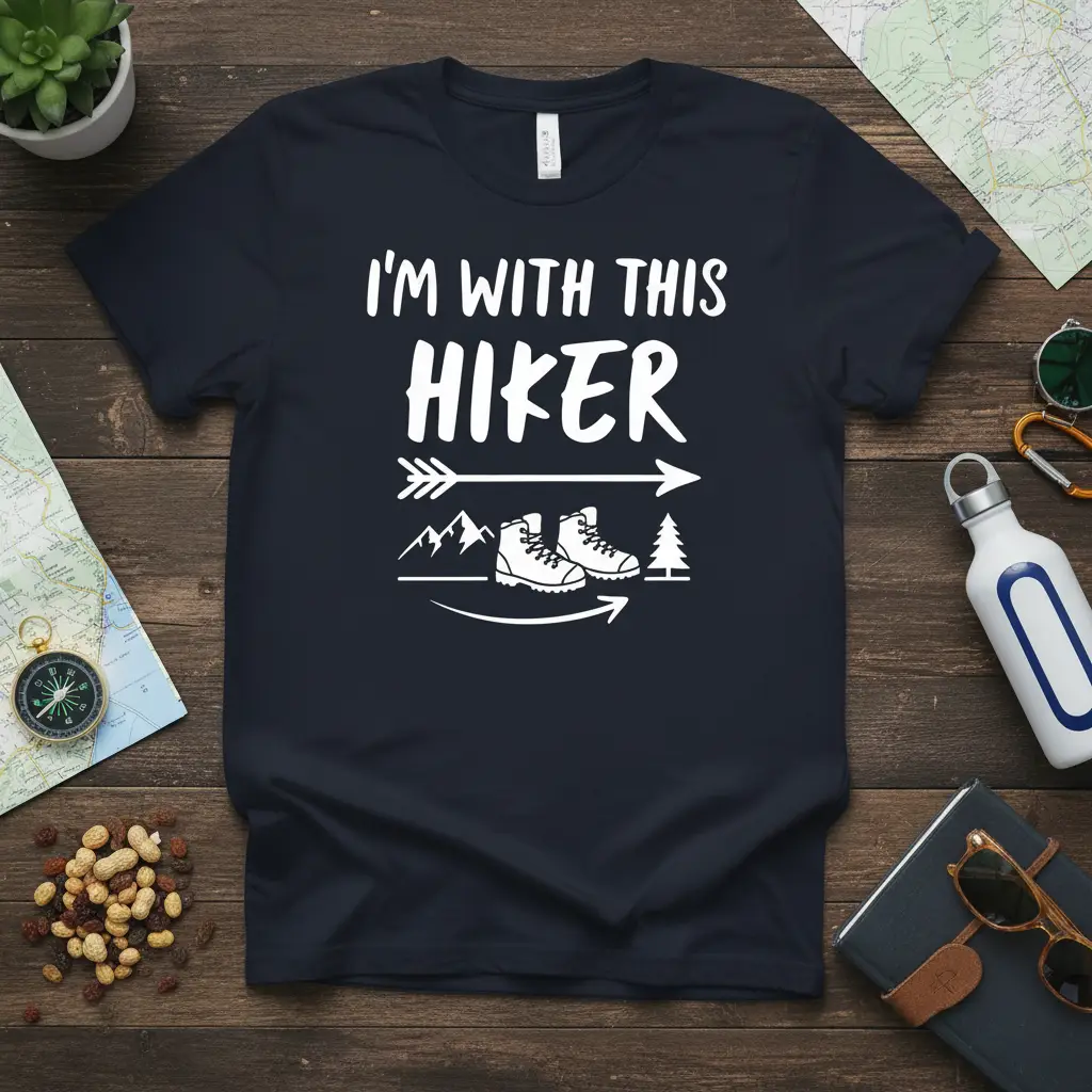 I’m With This Hiker T-Shirt Adventure Couple Gift