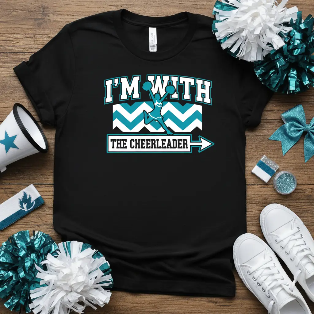 I’m With the Cheerleader T-Shirt School Spirit Gift