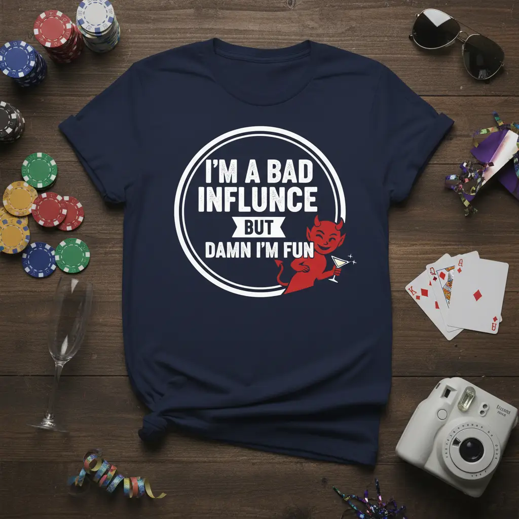 I’m a Bad Influence but Damn I’m Fun Devil T-Shirt