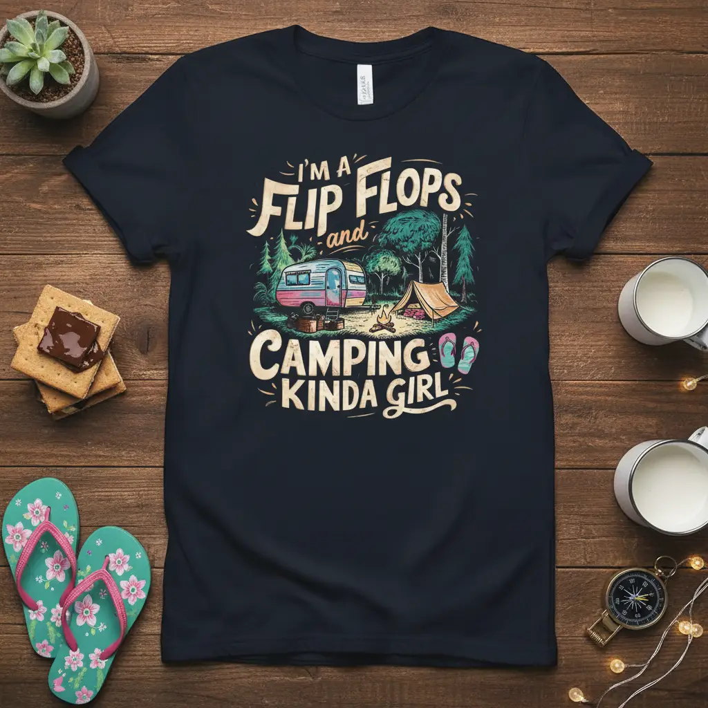 I’m a Flip Flops and Camping Kinda Girl Tee