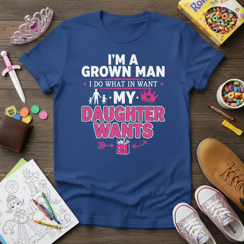 I’m a Grown Man My Daughter Wants T-Shirt Funny Dad Gift