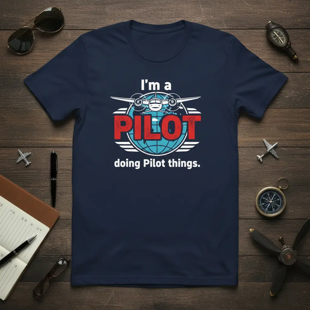 I’m a Pilot Doing Pilot Things T-Shirt Funny Aviation Gift