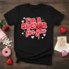 I'm a SUCKER for you Valentine's Day T-Shirt with a cute heart lollipop graphic and pink hearts